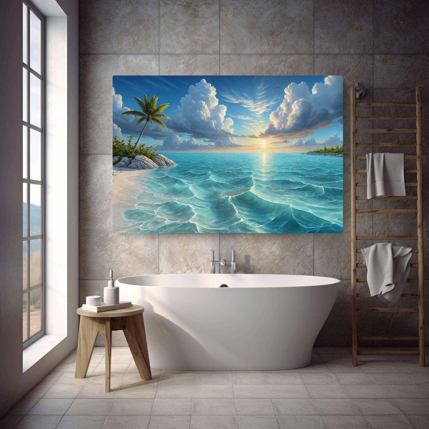 Currents | The Ocean’s Pulse – Bahamas Seascape Canvas Print Wall Art